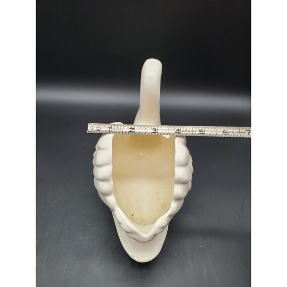 Mid-Century Modern Large Swan Planter 7" Tall Bisque Color Ceramic - Picture 12 of 12